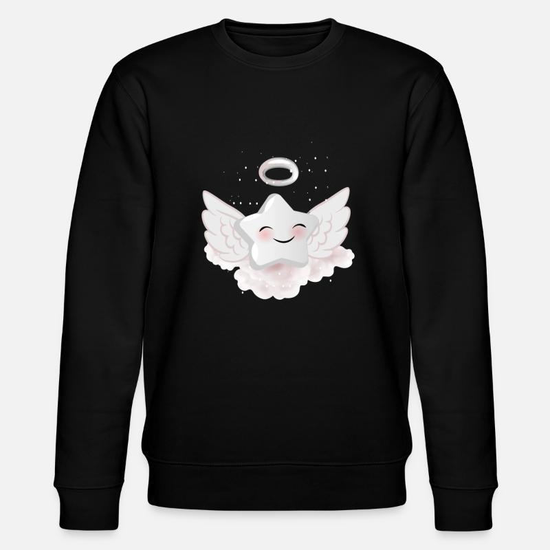 Étoile blanche avec des ailes - Sweat bio CHANGER Stanley/Stella Unisexe - noir