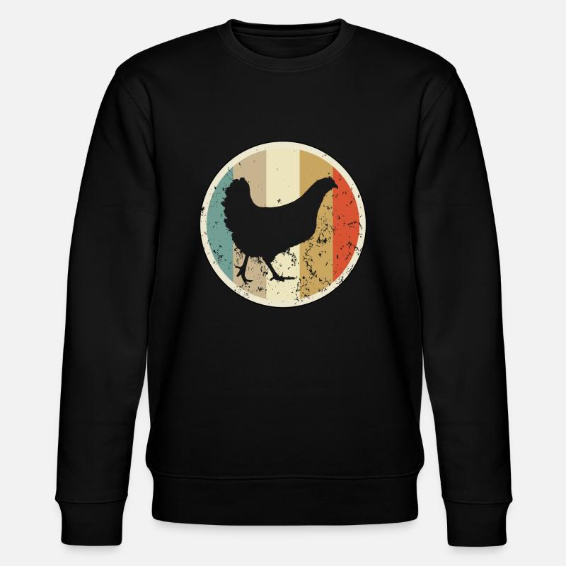 Huhn Hühner Henne - Stanley/Stella Unisex Bio-Sweatshirt CHANGER  - Schwarz