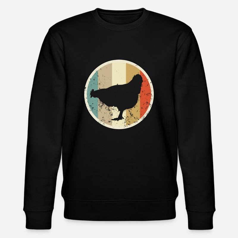 Huhn Hühner Henne - Stanley/Stella Unisex Bio-Sweatshirt CHANGER  - Schwarz