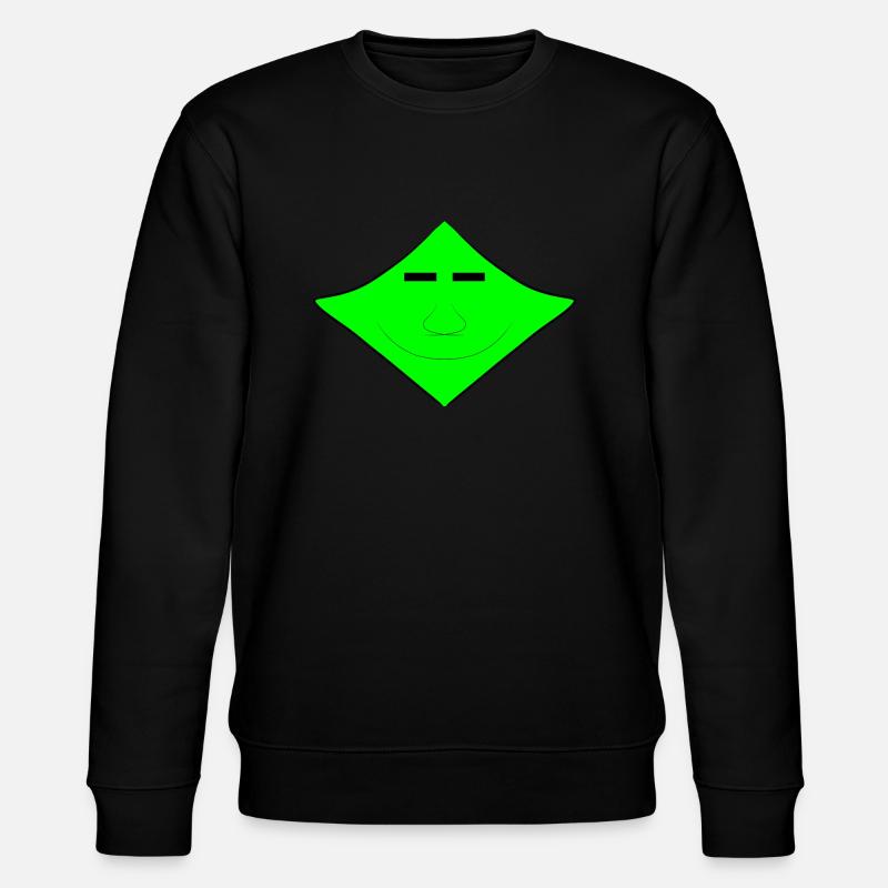 Süßes Alien-Gesicht - Stanley/Stella Unisex Bio-Sweatshirt CHANGER  - Schwarz