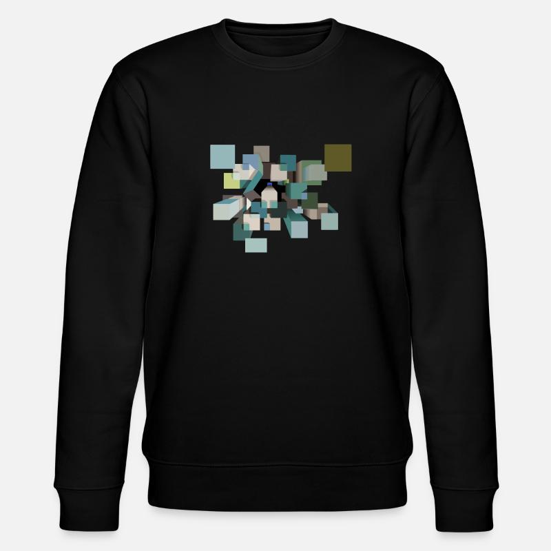 Psychedelische Würfel - Stanley/Stella Unisex Bio-Sweatshirt CHANGER  - Schwarz