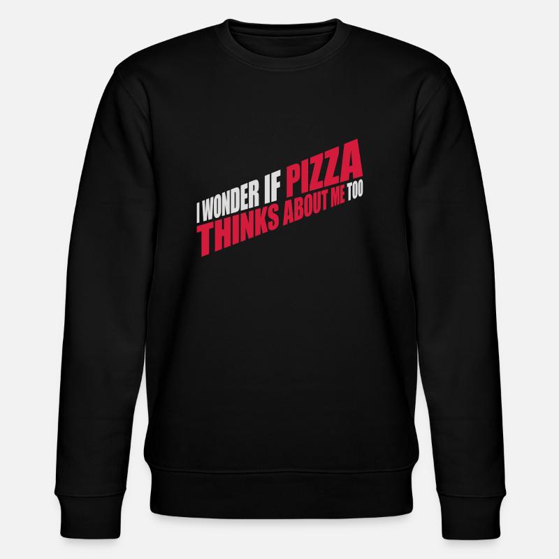 La pizza pense à moi - Sweat bio CHANGER Stanley/Stella Unisexe - noir