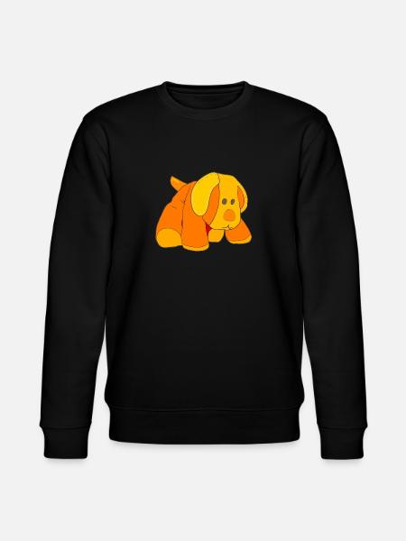 Mały pomarańczowy pluszowy pies. - Ekologiczna bluza unisex Stanley/Stella CHANGER  - czarny