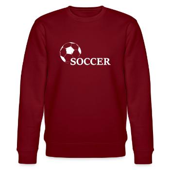 Fußball Soccer - Stanley/Stella Unisex Bio-Sweatshirt CHANGER  - Burgunderrot - Vorne - Nik (191cm) & Marisol (170cm)