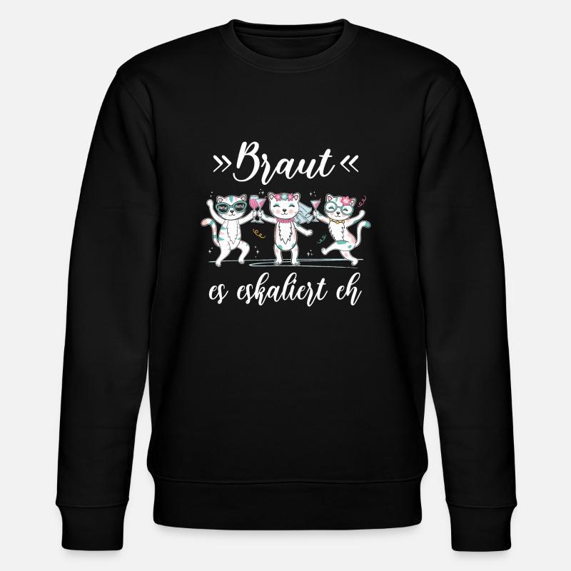 Braut Junggesellinnenabschied Team Partnerlook - Stanley/Stella Unisex Bio-Sweatshirt CHANGER  - Schwarz
