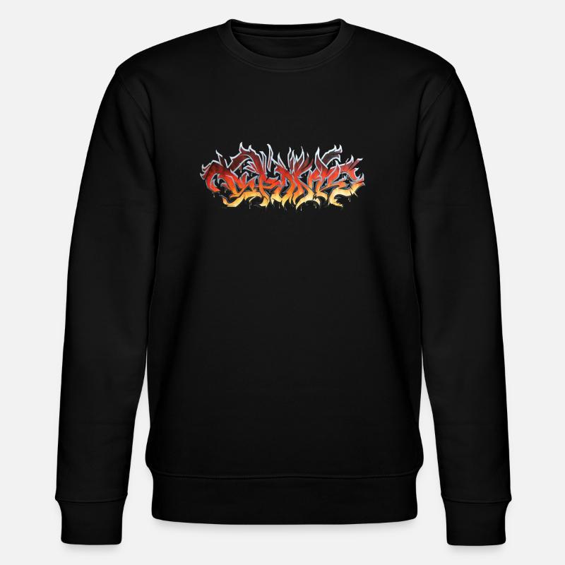 FIRE Graffiti - Stanley/Stella Unisex Bio-Sweatshirt CHANGER  - Schwarz