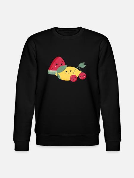 Pastèque, citron et cerises - Sweat bio CHANGER Stanley/Stella Unisexe - noir