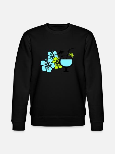 Cocktail Flowers Hawaii - Stanley/Stella CHANGER Unisex Organic Sweatshirt - black