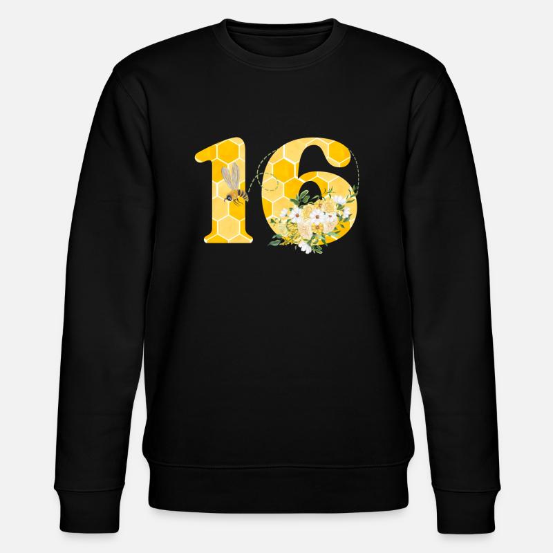 16th Anniversary Bee - Stanley/Stella CHANGER Unisex Organic Sweatshirt - black