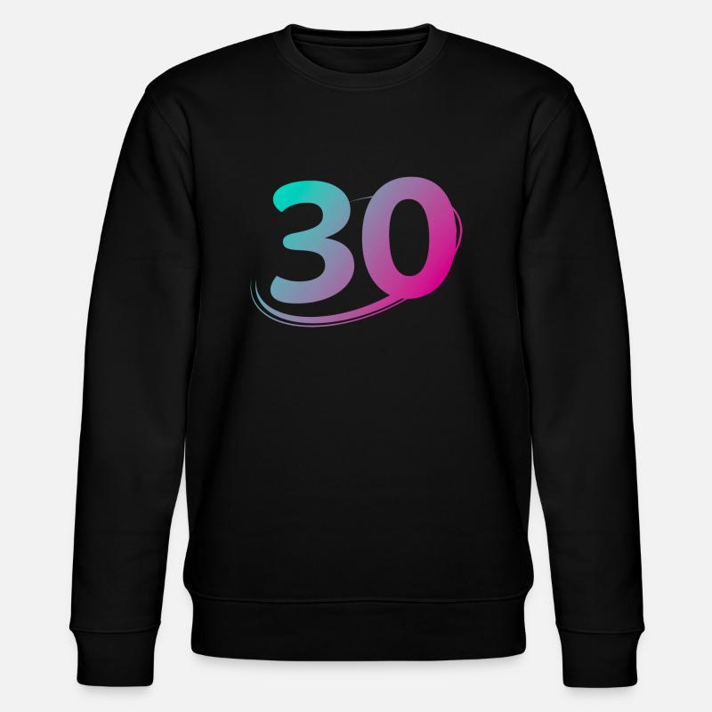 Nummer 30 mehrfarbig - Stanley/Stella Unisex Bio-Sweatshirt CHANGER - Schwarz