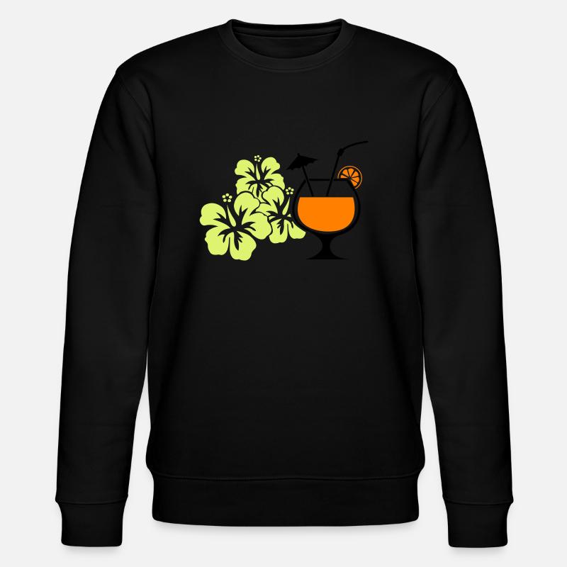 Hawaii Hibiskus Cocktail - Stanley/Stella Unisex Bio-Sweatshirt CHANGER  - Schwarz