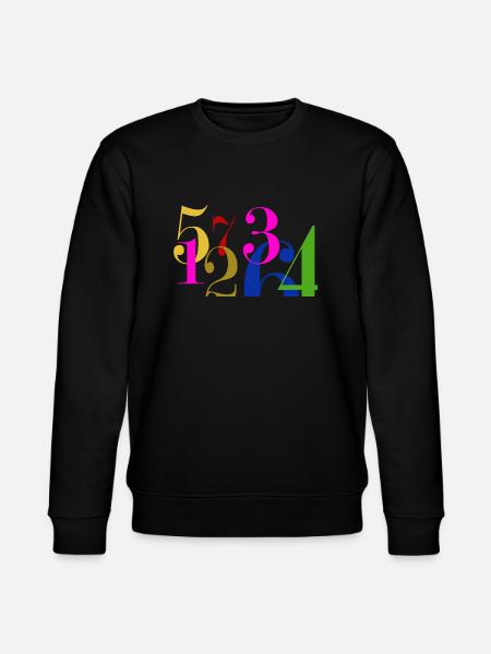 Stacks of numbers - Stanley/Stella CHANGER Unisex Organic Sweatshirt - black