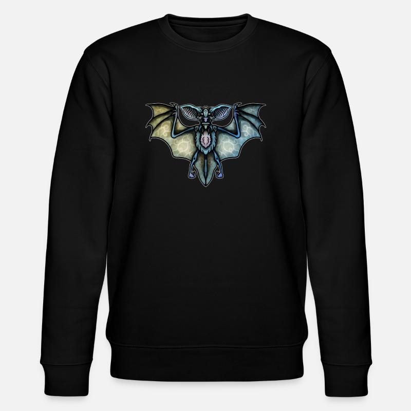 Fledermaus - Stanley/Stella Unisex Bio-Sweatshirt CHANGER  - Schwarz