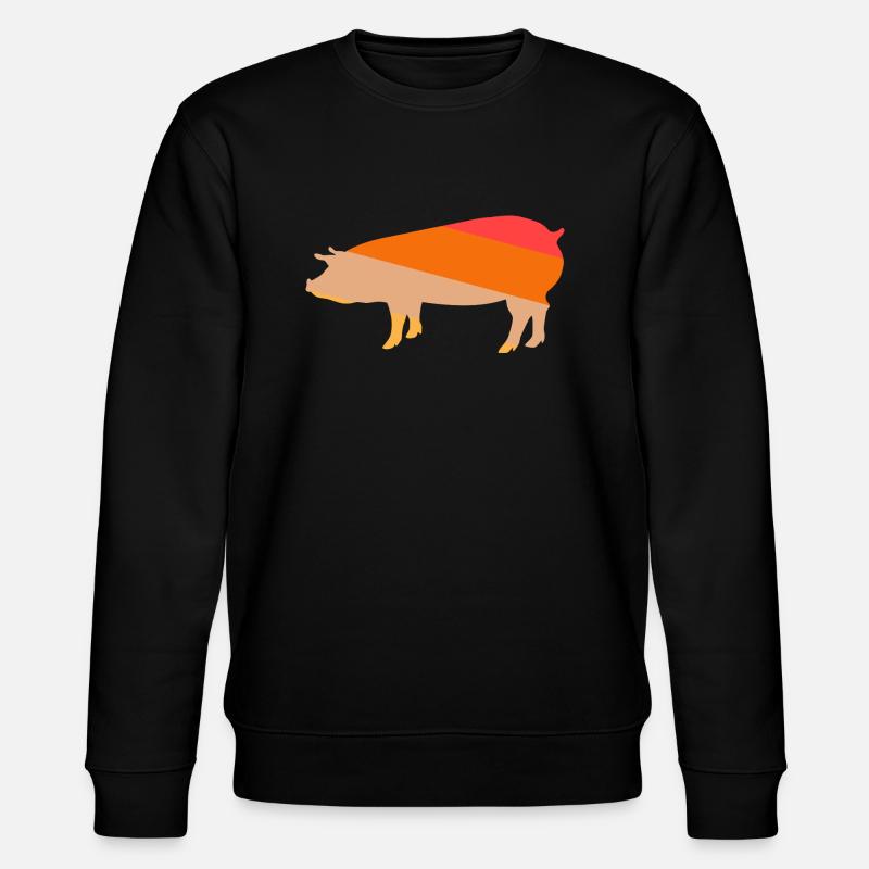 Schwein - Stanley/Stella Unisex Bio-Sweatshirt CHANGER  - Schwarz