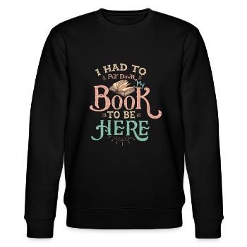 Buch - Stanley/Stella Unisex Bio-Sweatshirt CHANGER  - Schwarz - Vorne - Nik (191cm) & Marisol (170cm)