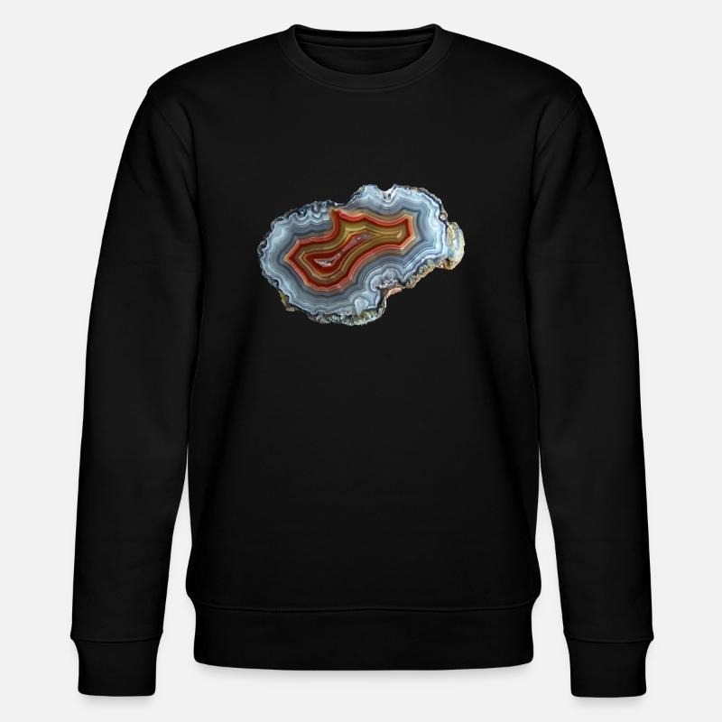 Agate mineral quartz geode gemstone - Stanley/Stella CHANGER Unisex Organic Sweatshirt - black