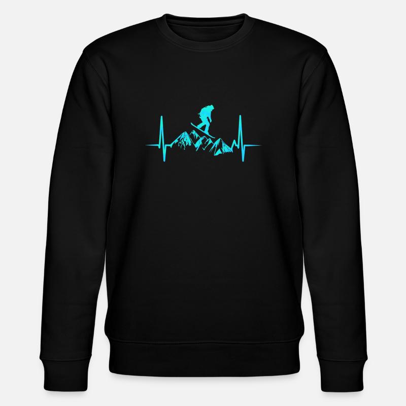 Snowboarder Snowboard ECG - Sweat bio CHANGER Stanley/Stella Unisexe - noir