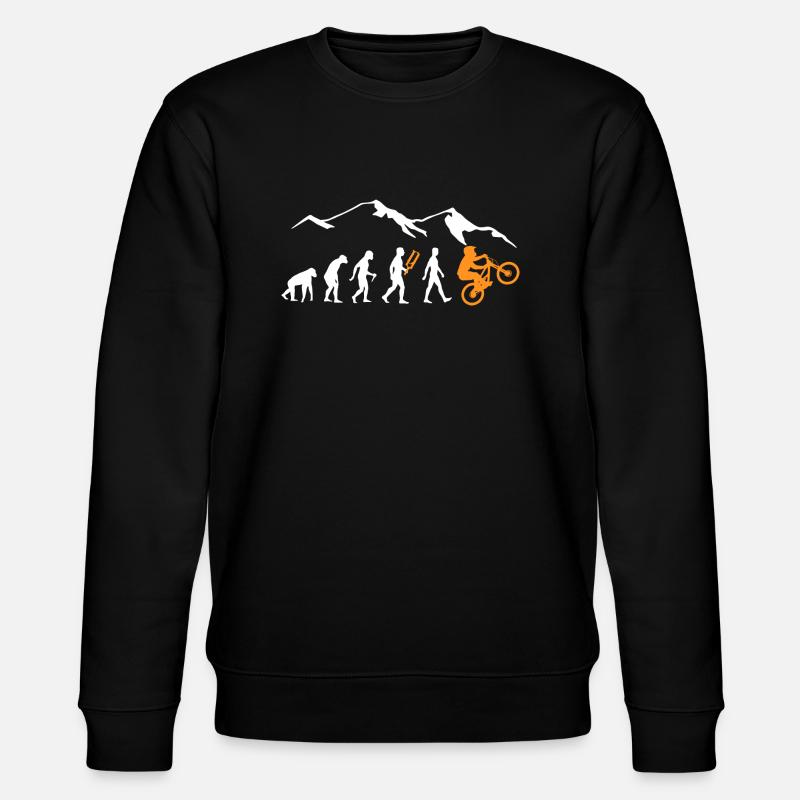 Evolution mountain bikers - Stanley/Stella CHANGER Unisex Organic Sweatshirt - black