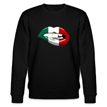 Mexique drapeau lèvres bouche drapeau mexicain - Sweat bio CHANGER Stanley/Stella Unisexe - noir - Devant - Nik (191cm) & Marisol (170cm)