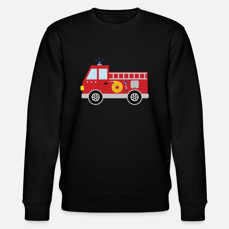 Camion de pompiers avec étoiles - Sweat bio CHANGER Stanley/Stella Unisexe - noir