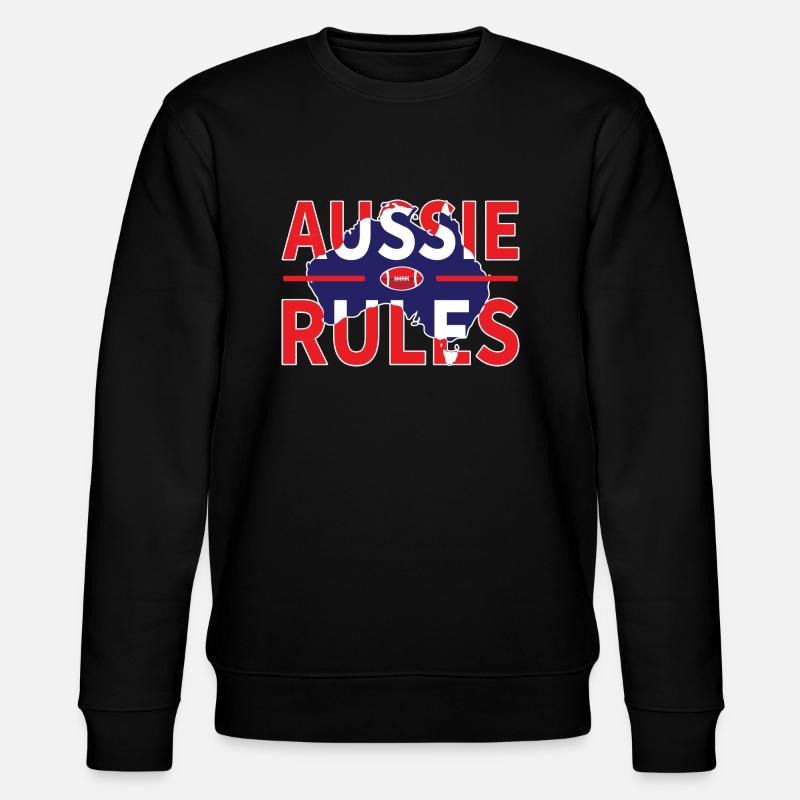 AUSSIE RULES - Stanley/Stella CHANGER Unisex Organic Sweatshirt - black