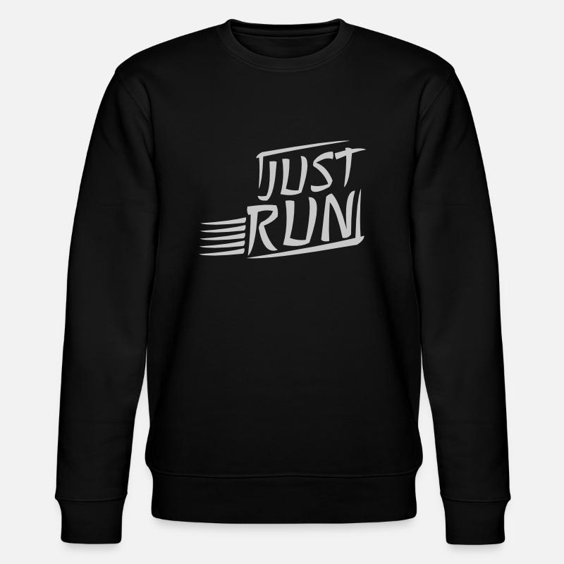 Motto Just Run Design - Stanley/Stella Unisex Bio-Sweatshirt CHANGER - Schwarz