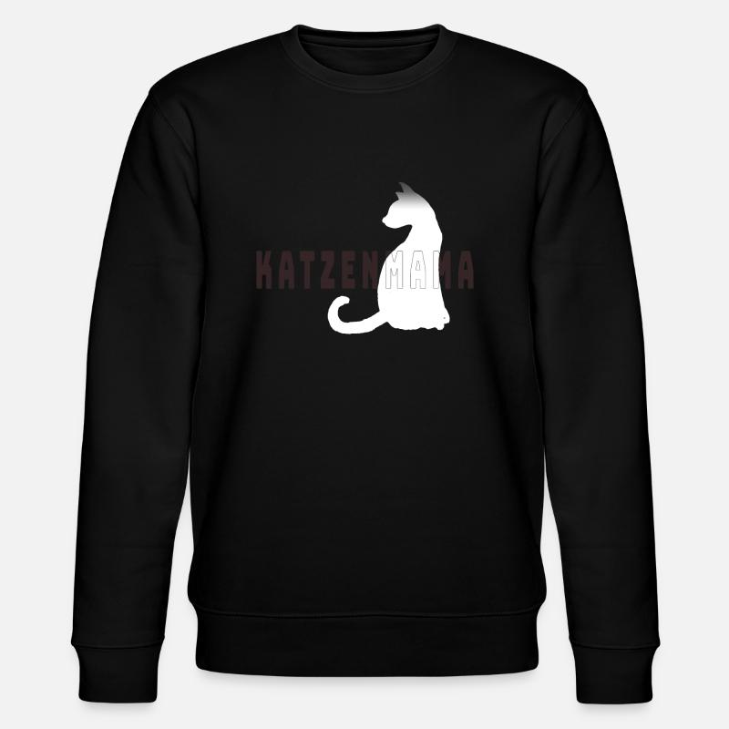 Katzenmama - Stanley/Stella Unisex Bio-Sweatshirt CHANGER  - Schwarz