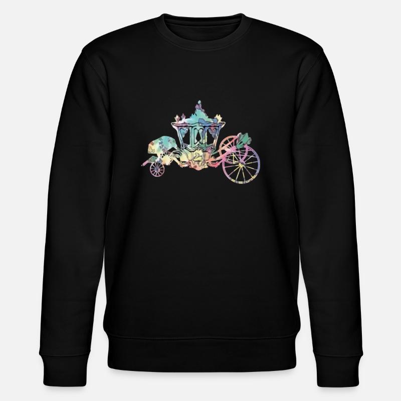 Silhouette der Kutsche - Stanley/Stella Unisex Bio-Sweatshirt CHANGER  - Schwarz