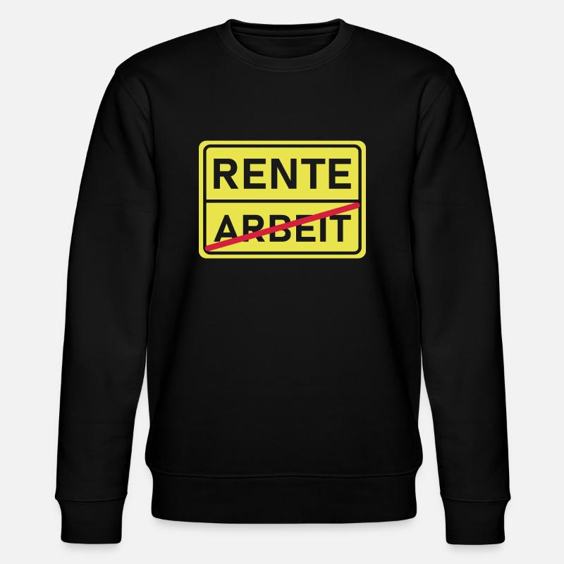 arbeit rente - Stanley/Stella Unisex Bio-Sweatshirt CHANGER  - Schwarz