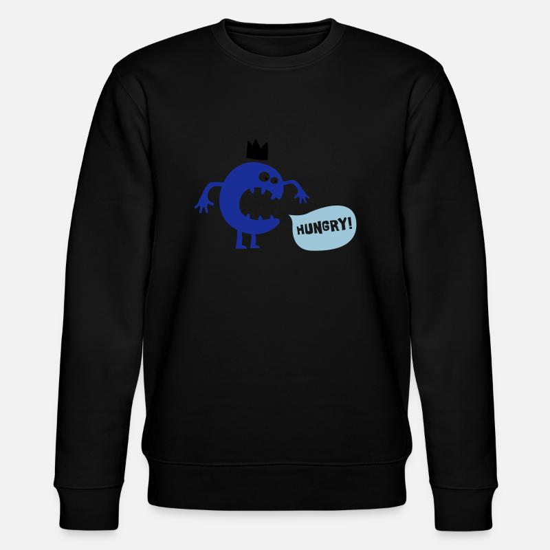 Hungry Monster - Stanley/Stella Unisex Bio-Sweatshirt CHANGER  - Schwarz