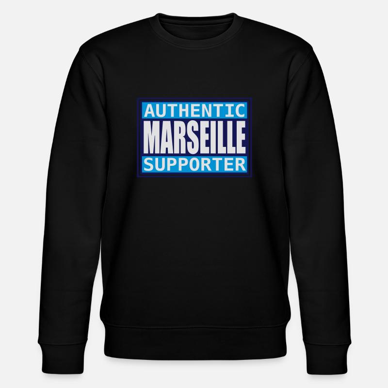 Authentic Marseille Fan - Stanley/Stella Unisex Bio-Sweatshirt CHANGER  - Schwarz