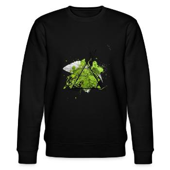 Hopfen Gerste Malz Craft Bier Hobbybrauer - Stanley/Stella Unisex Bio-Sweatshirt CHANGER  - Schwarz - Vorne - Nik (191cm) & Marisol (170cm)