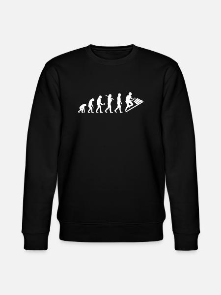 Roofer Roof Plumber Evolution Gift - Stanley/Stella CHANGER Unisex Organic Sweatshirt - black