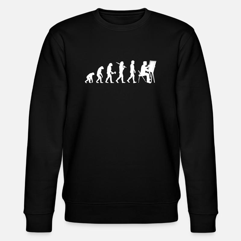 Technischer Zeichner Bauzeichner Evolution - Stanley/Stella Unisex Bio-Sweatshirt CHANGER  - Schwarz