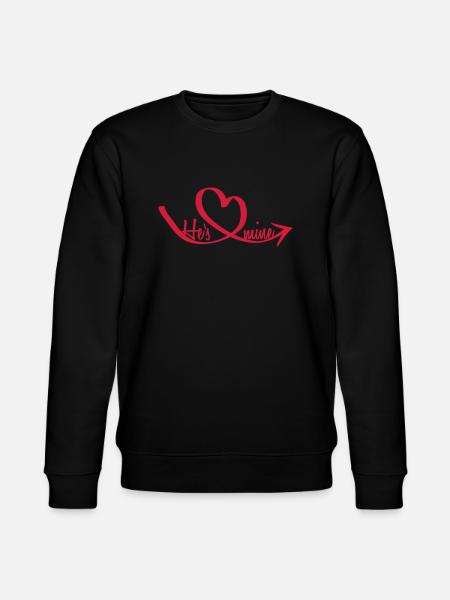 He's mine Heart - Stanley/Stella CHANGER Unisex Organic Sweatshirt - black
