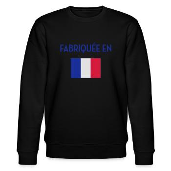 France / Français / Française / Bébé / Naissance - Stanley/Stella CHANGER Unisex Organic Sweatshirt - black - Front - Nik (191cm) & Marisol (170cm)