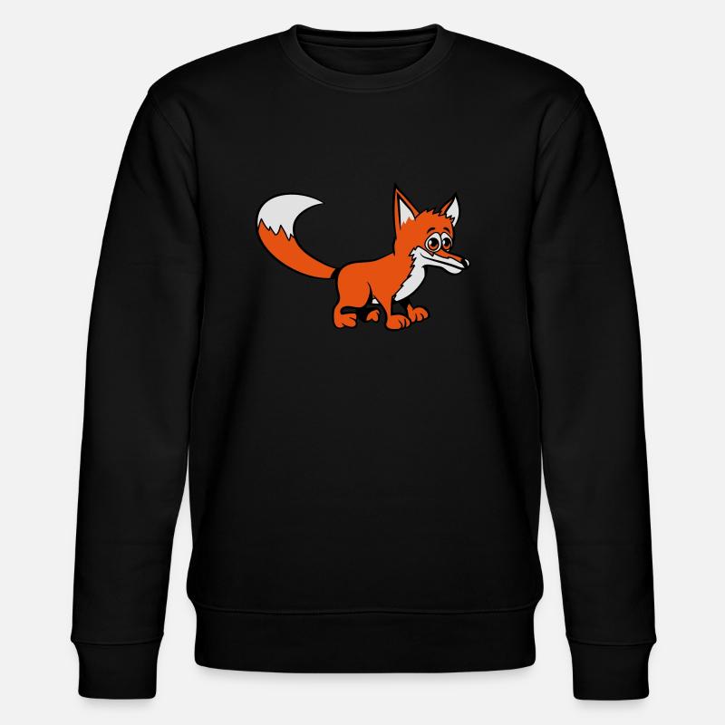 Fuchs süss - Stanley/Stella Unisex Bio-Sweatshirt CHANGER  - Schwarz