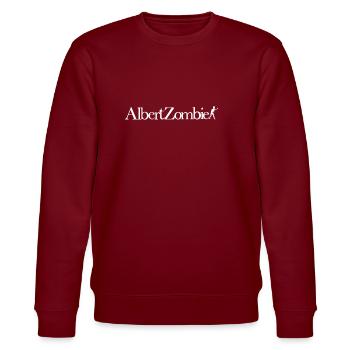Albert Zombie White - Stanley/Stella Unisex Bio-Sweatshirt CHANGER  - Burgunderrot - Vorne - Nik (191cm) & Marisol (170cm)