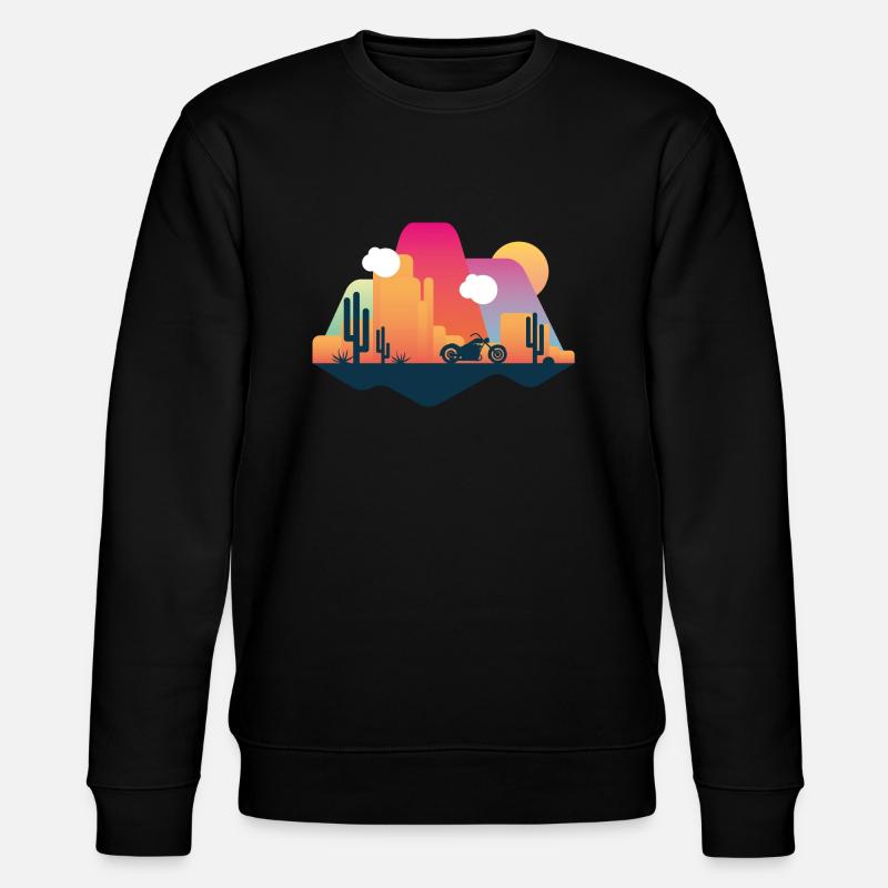 Chopper Wüste - Stanley/Stella Unisex Bio-Sweatshirt CHANGER  - Schwarz