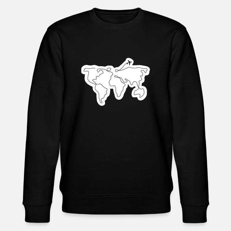 Carte du monde - Sweat bio CHANGER Stanley/Stella Unisexe - noir