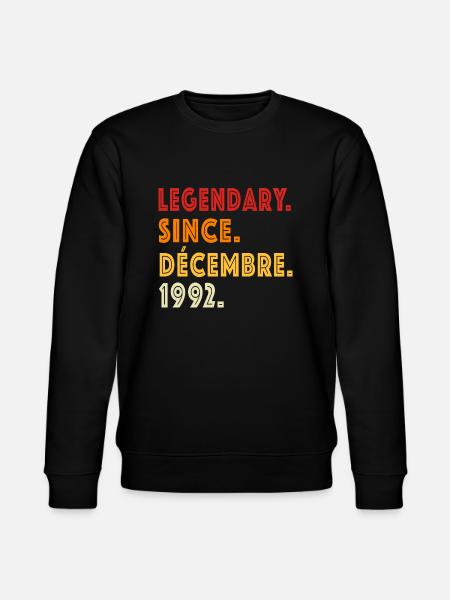 Anniversaire Décembre 1992 - Sweat bio CHANGER Stanley/Stella Unisexe - noir
