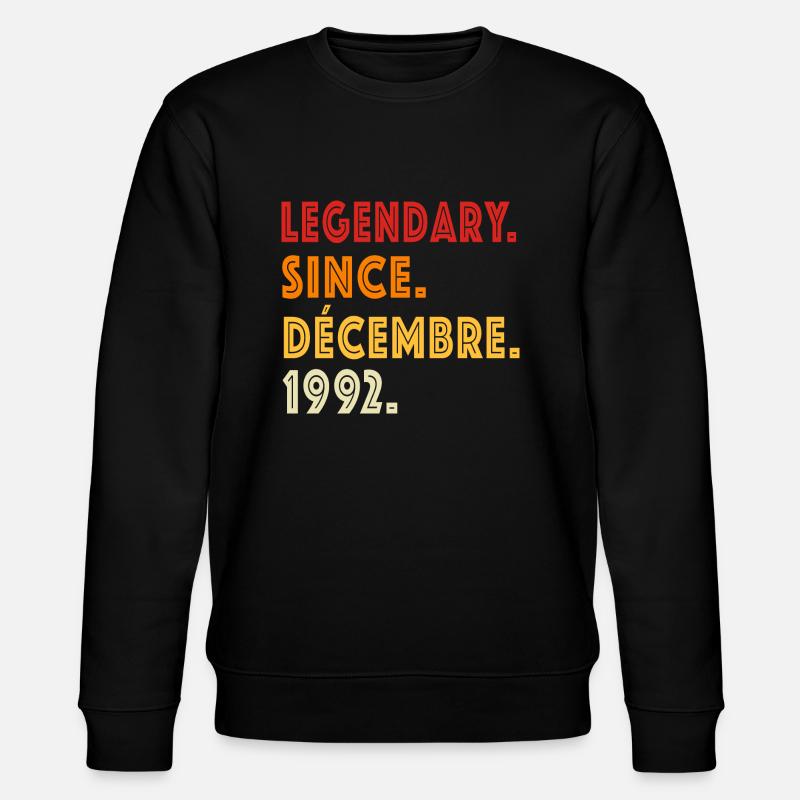 Anniversaire Décembre 1992 - Sweat bio CHANGER Stanley/Stella Unisexe - noir