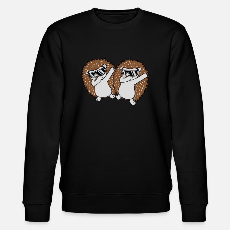2 amis hérissons dabbing - Sweat bio CHANGER Stanley/Stella Unisexe - noir
