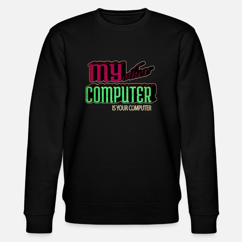 present hacking coding hacking computer - Stanley/Stella Unisex Bio-Sweatshirt CHANGER  - Schwarz