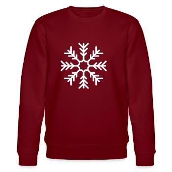 Schneeflocke - Stanley/Stella Unisex Bio-Sweatshirt CHANGER  - Burgunderrot - Vorne - Nik (191cm) & Marisol (170cm)