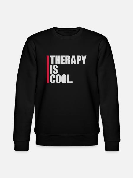 therapy is cool Quote - Stanley/Stella CHANGER Unisex Organic Sweatshirt - black