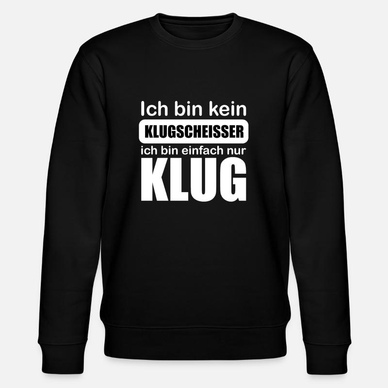 Klugscheißer - Stanley/Stella Unisex Bio-Sweatshirt CHANGER  - Schwarz