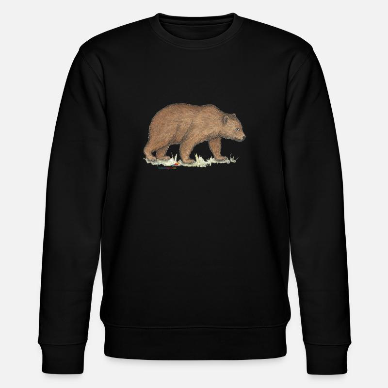 Braunbär - Stanley/Stella Unisex Bio-Sweatshirt CHANGER  - Schwarz