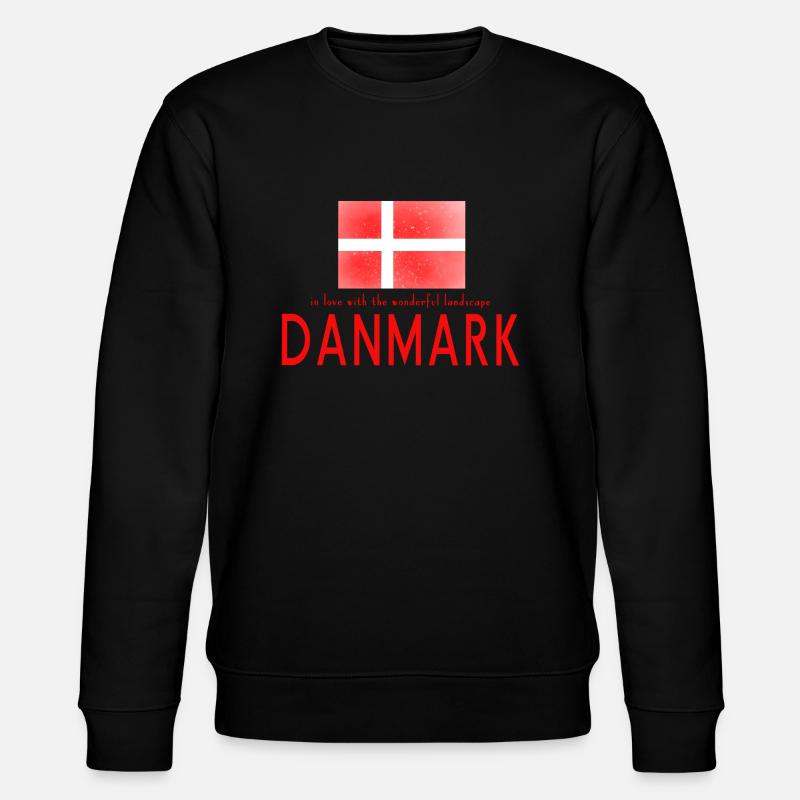 Danmark Dänemark - Stanley/Stella Unisex Bio-Sweatshirt CHANGER  - Schwarz