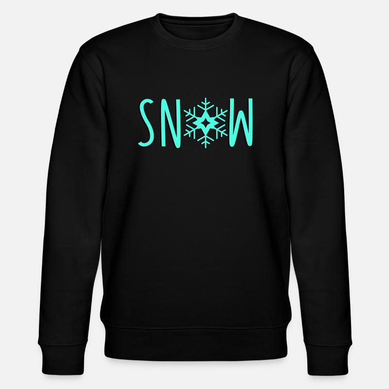 Snowflake Snow - Stanley/Stella CHANGER Unisex Organic Sweatshirt - black